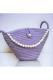 Women Lilac Pearl Design Shoulder Bag Elegant Daily Handbag