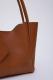 Tan SHK108 Faux Leather Women Hand And Shoulder Bag With Wallet And Makeup Bag