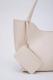 Cream SHK108 Faux Leather Women Hand And Shoulder Bag With Wallet And Makeup Bag