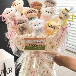 handmade-puppy-pipe-cleaner-doll-bouquet-gift