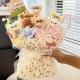 Handmade Puppy Pipe Cleaner Doll Bouquet Gift