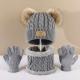 Childrens Hat Scarf Gloves Three-piece Set