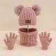 Childrens Hat Scarf Gloves Three-piece Set