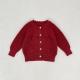 Infant Womens Sweater Hand-hook Bubble Ball Knitted Romper And Coat Two-piece Set
