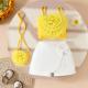 Girls 3D Flower Pulling Strap Set