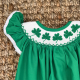 Baby Short Sleeve Romper With Clover Embroidery, Ruffle Trim Playsuit For Summer Vacation