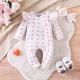 Cute Girl Baby Plaid Long-sleeved Romper