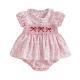 Infant Toddler Summer Peter Pan Collar Short Sleeve Romper
