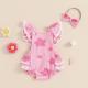 New Baby Sunken Stripe Flower Romper In Stock Wholesale