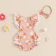 New Baby Sunken Stripe Flower Romper In Stock Wholesale