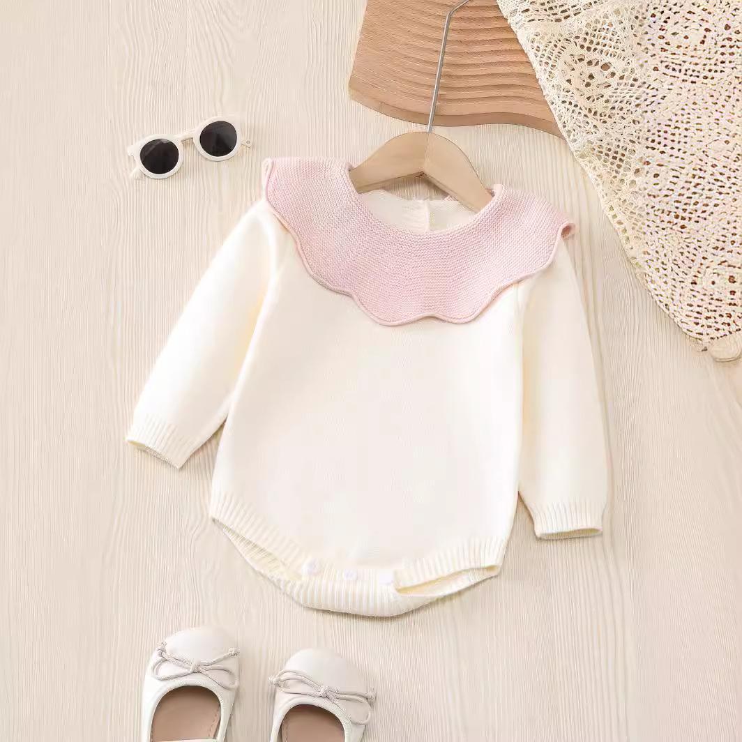 Thin Spring And Autumn Long Sleeve Triangle Jumpsuit Romper Jumpsuit