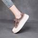 Womens Fashion Full Grain Cow Leather Lace-up Casual Shoes