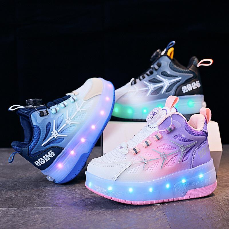 Childrens Flash Knob Roller Skating Shoes