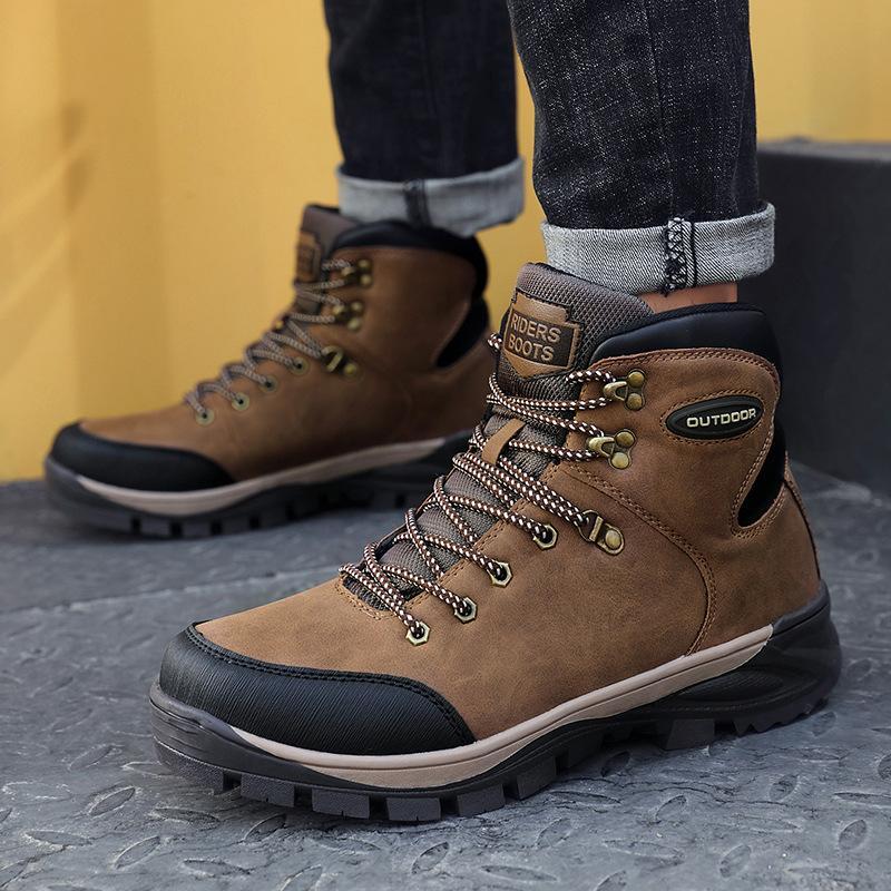 Large Size Winter Mens Shoes High-top Cotton Boots Plus Velvet To Keep Warm