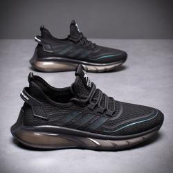 Mens Breathable Fly Woven Shock Absorption Sports Casual Shoes