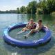  8FT Inflatable Water Hammock Floating Ring, Inflatable Floating Dock Platform for for Lakes, Pools, Oceans, Blue