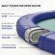  8FT Inflatable Water Hammock Floating Ring, Inflatable Floating Dock Platform for for Lakes, Pools, Oceans, Blue