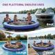  8FT Inflatable Water Hammock Floating Ring, Inflatable Floating Dock Platform for for Lakes, Pools, Oceans, Blue
