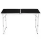4Ft Portable Multipurpose Folding Table Black