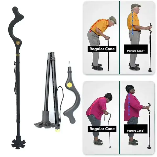 Gehstock Faltbar Spazierstock Mit Licht Klappbar Wanderstock Gehhilfe Krückstock