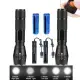 2x Extrem Hell Taschenlampe Zoom USB Mit Akku Aufladbar LED