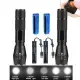 2x Extrem Hell Taschenlampe Zoom USB Mit Akku Aufladbar LED