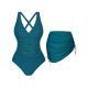 European And American One-piece Swimsuits With Mesh Cutouts