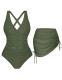 European And American One-piece Swimsuits With Mesh Cutouts