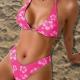 Sexy Triangle Two-Piece Bikini Printed Swimsuit Women