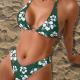 Sexy Triangle Two-Piece Bikini Printed Swimsuit Women