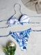Bikini Strap Backless Swimsuit Set Women