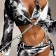 New Style Tie-Dye Sexy Four-Piece Split Swimsuit Bikini
