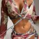 New Style Tie-Dye Sexy Four-Piece Split Swimsuit Bikini