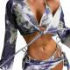 New Style Tie-Dye Sexy Four-Piece Split Swimsuit Bikini