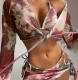 New Style Tie-Dye Sexy Four-Piece Split Swimsuit Bikini