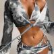 New Style Tie-Dye Sexy Four-Piece Split Swimsuit Bikini