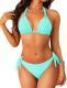 Womens Halter Bikini Set Two-Piece Triangle Swimsuit