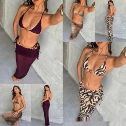 Mesh Three-piece Swimsuit For Women