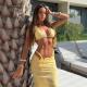 European And American Halter-Style Lace-Up Bikini Swimsuit