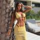 European And American Halter-Style Lace-Up Bikini Swimsuit