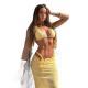 European And American Halter-Style Lace-Up Bikini Swimsuit