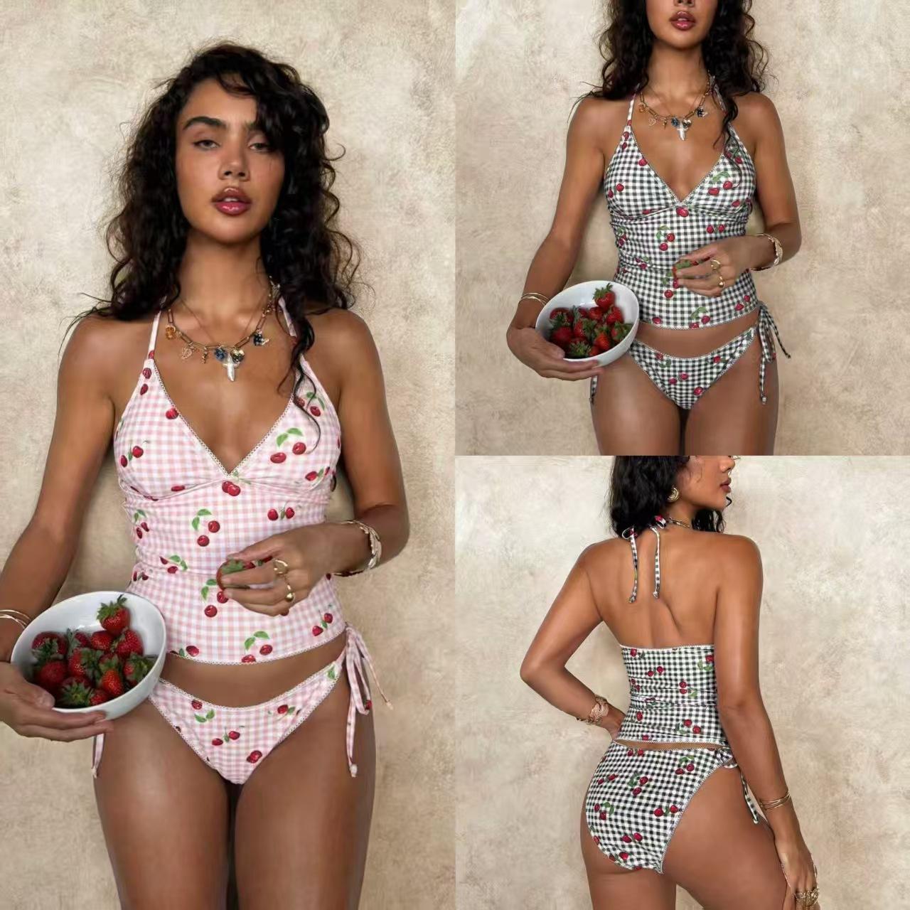 European And American-style Two-piece Triangular Slimming Swimsuit