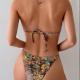 Sexy Printed Metal-Clasp Two-Piece Bikini