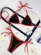 Summer Womens Solid-color Triangle Sexy Bikini
