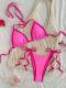 Summer Womens Solid-color Triangle Sexy Bikini