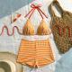 Sexy Striped Two-piece Bikini