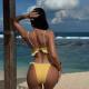 Sexy Solid-Color Strappy Swimsuit Womens Two-Piece Bikini