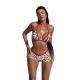 Necklace-Strap Leopard-Print Bikini Swimsuit