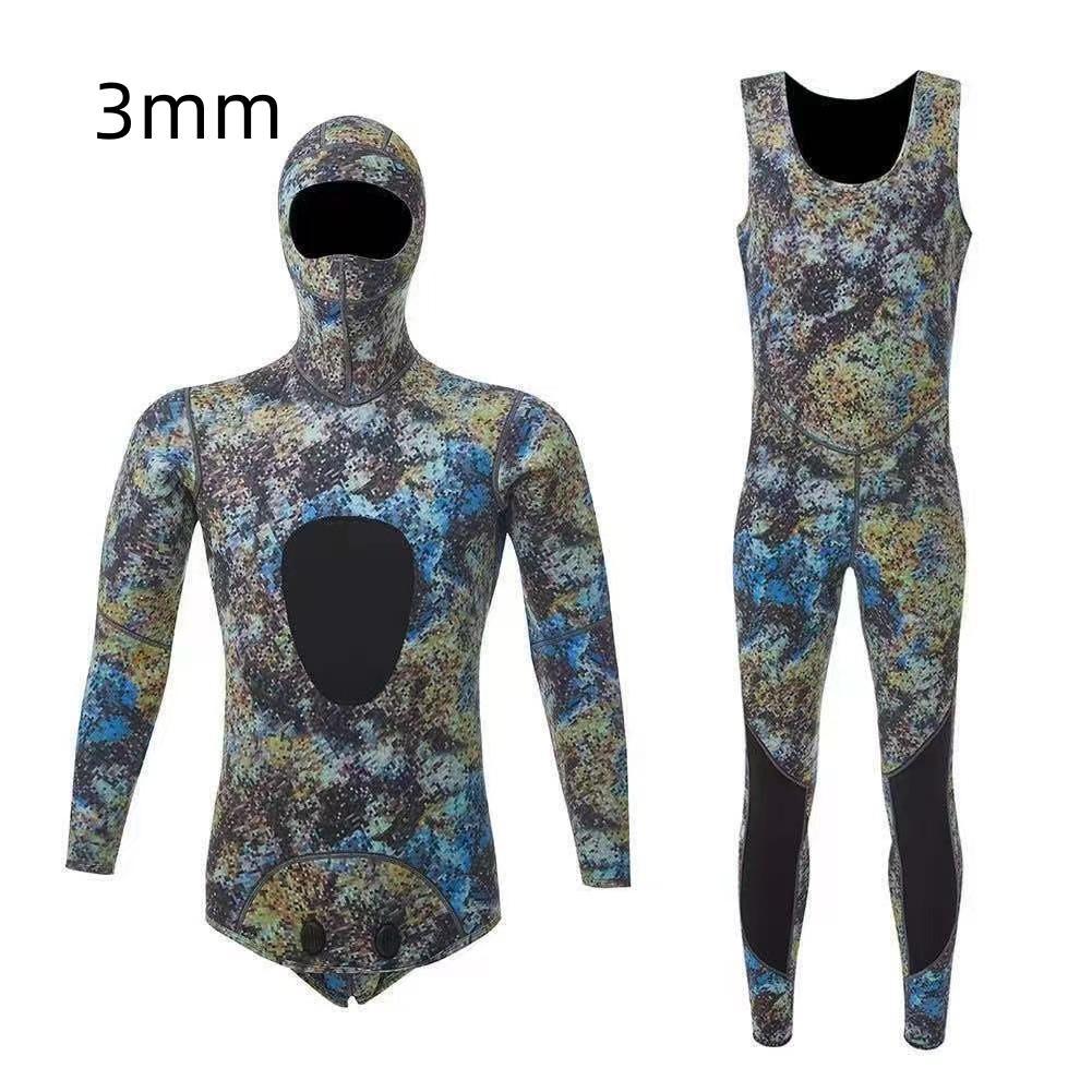 Split Diving Suit Split Mens Hooded Cold-proof Warm Surfing Suit Diving Suit Long Sleeve