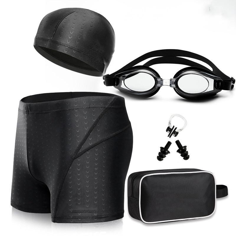 Mens Swimming Trunks And Goggles Set